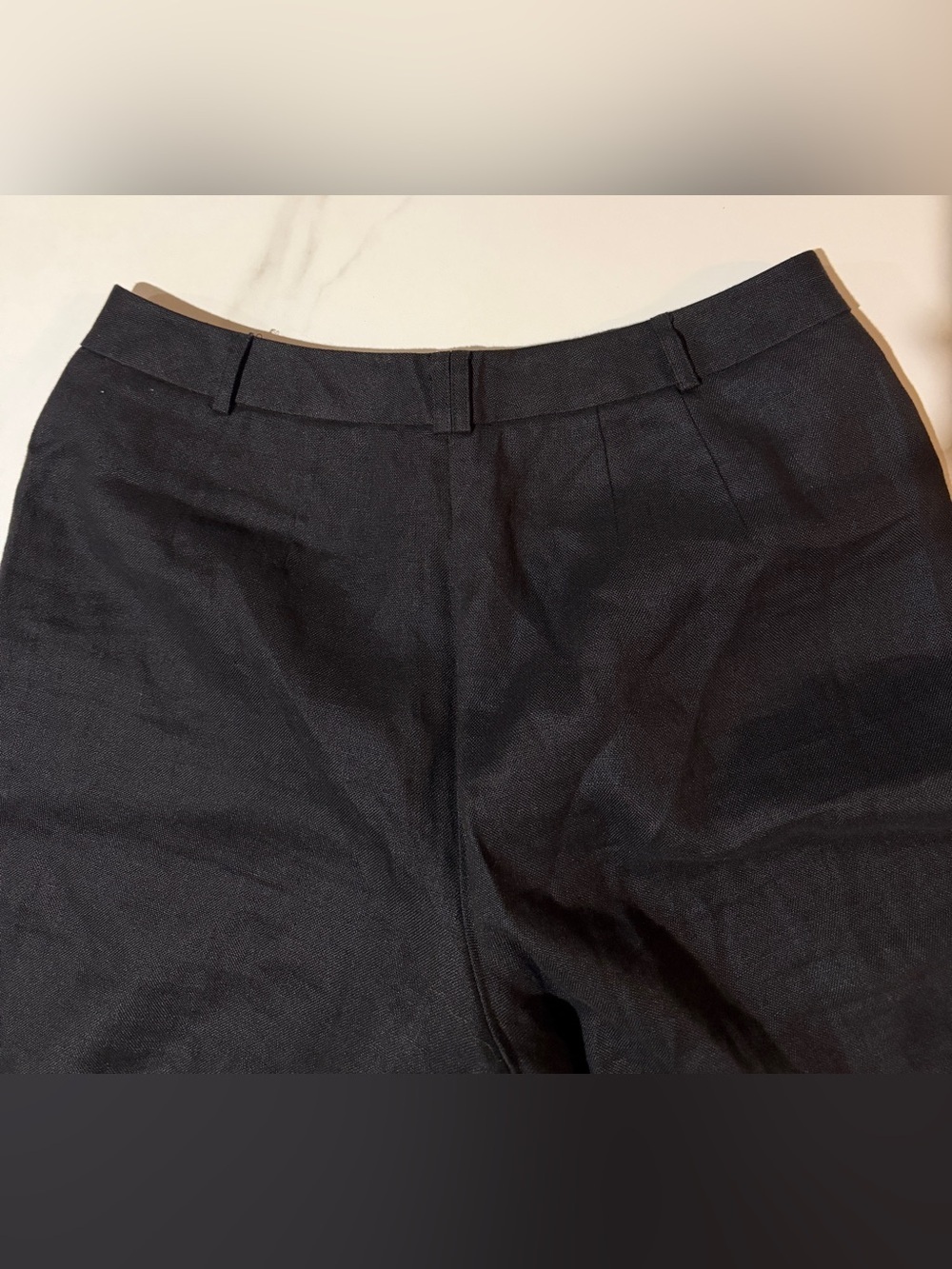 Talbots Black Linen Bermudas with Lined Interior - Picture 8 of 10